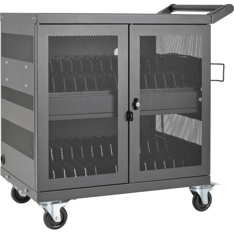 Tripp Lite by Eaton Multi-Device Charging Cart, 32 USB Ports, iPad and Android Tablets, Wall-Mount Option, Black CSC32USB