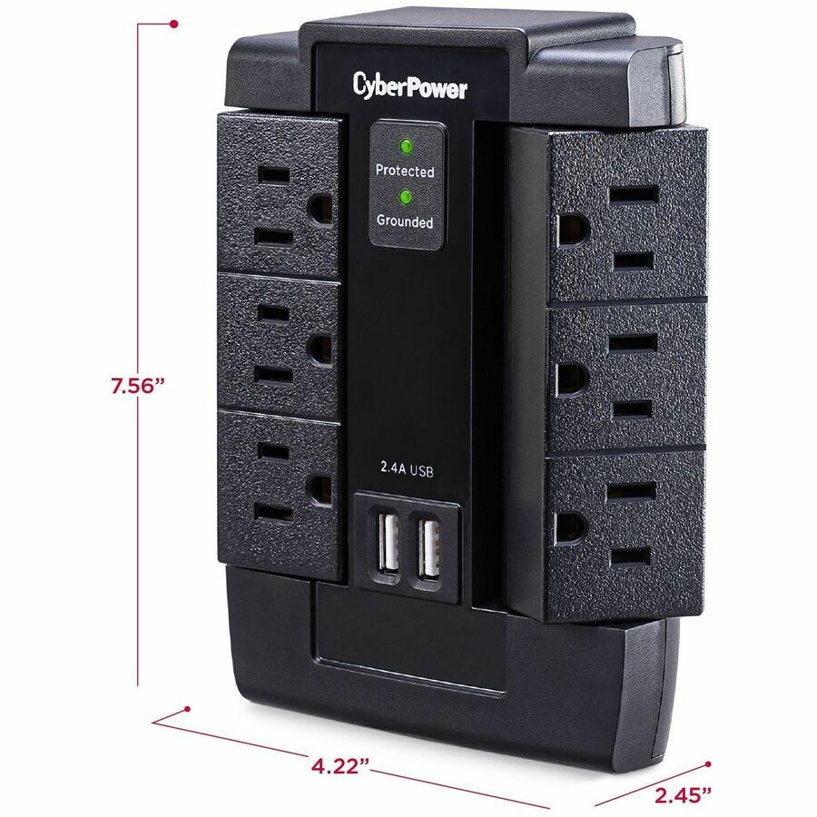CyberPower CSP600WSU Professional 6 - Outlet Surge with 1200 J CSP600WSU