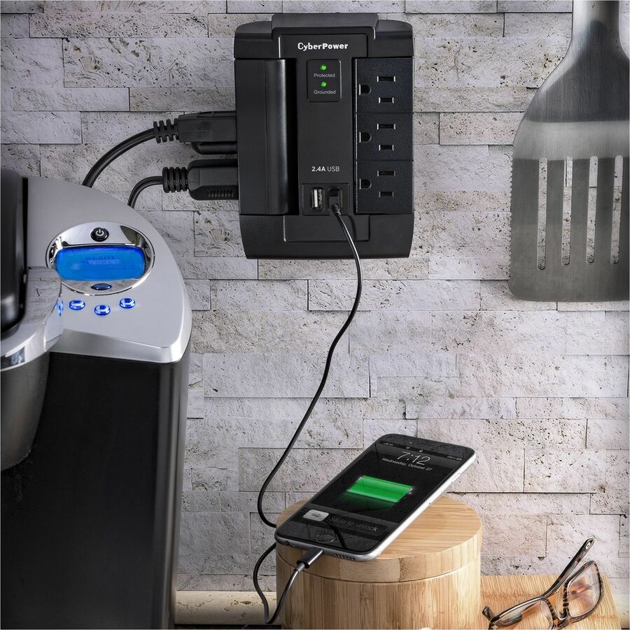 CyberPower CSP600WSU Professional 6 - Outlet Surge with 1200 J CSP600WSU