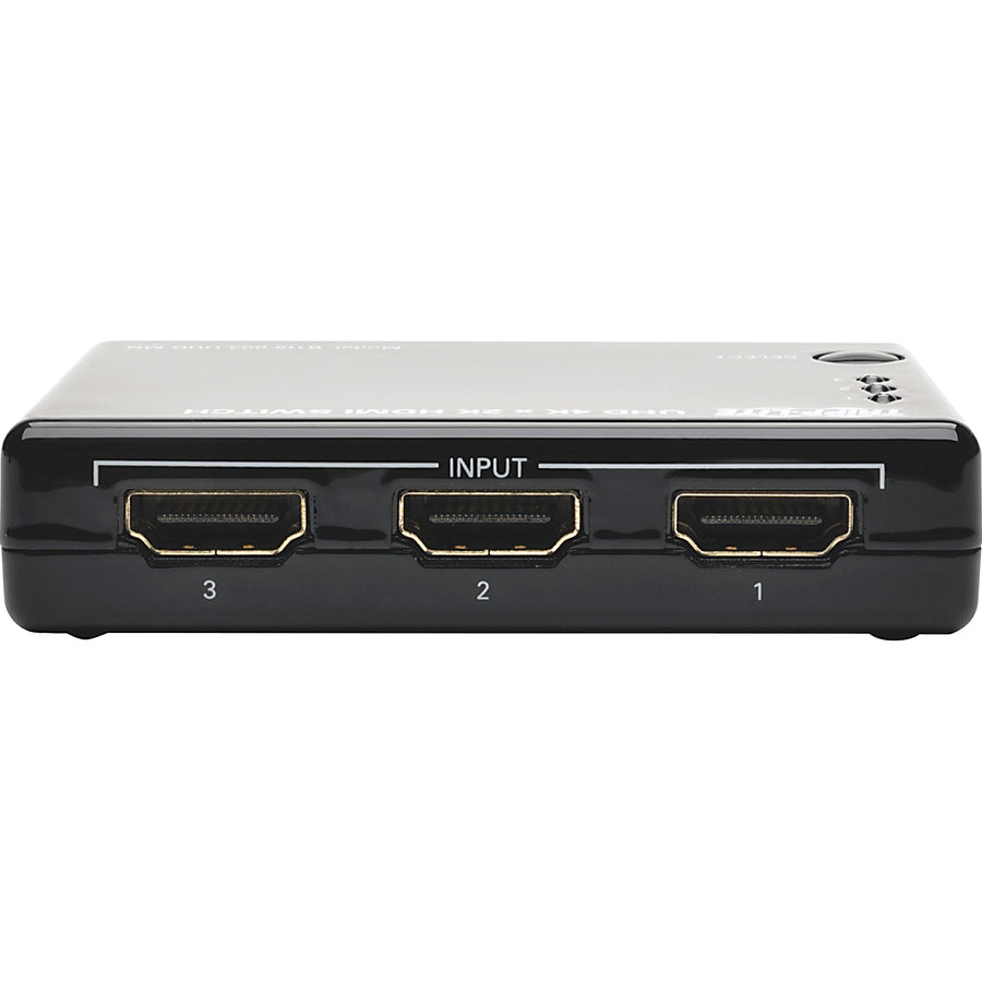 Tripp Lite by Eaton 3-Port HDMI Mini Switch with Remote Control - 4K (HDMI F/3xF), 3D, HDCP 1.4, EDID B119-003-UHD-MN
