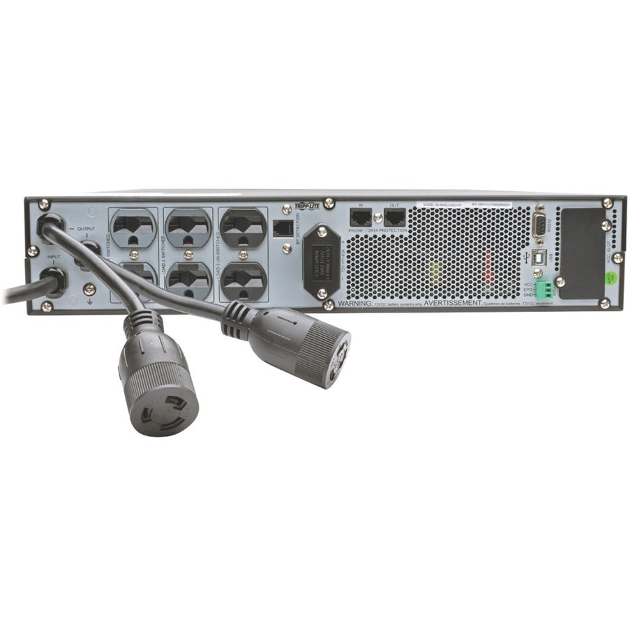 Tripp Lite by Eaton 208/240V 3000VA 2.7kW Double-Conversion UPS - 8 Outlets, Extended Run, Card Slot, LCD, USB, DB9, 2U - Battery Backup SU3000LCD2UHV