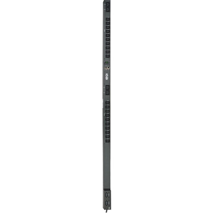 Tripp Lite by Eaton 5.5kW Single-Phase Switched PDU, Outlet Monitoring, 208/230V Outlets (20 C13 & 4 C19), 0U, LX Interface, TAA PDUMVR30HVNETLX
