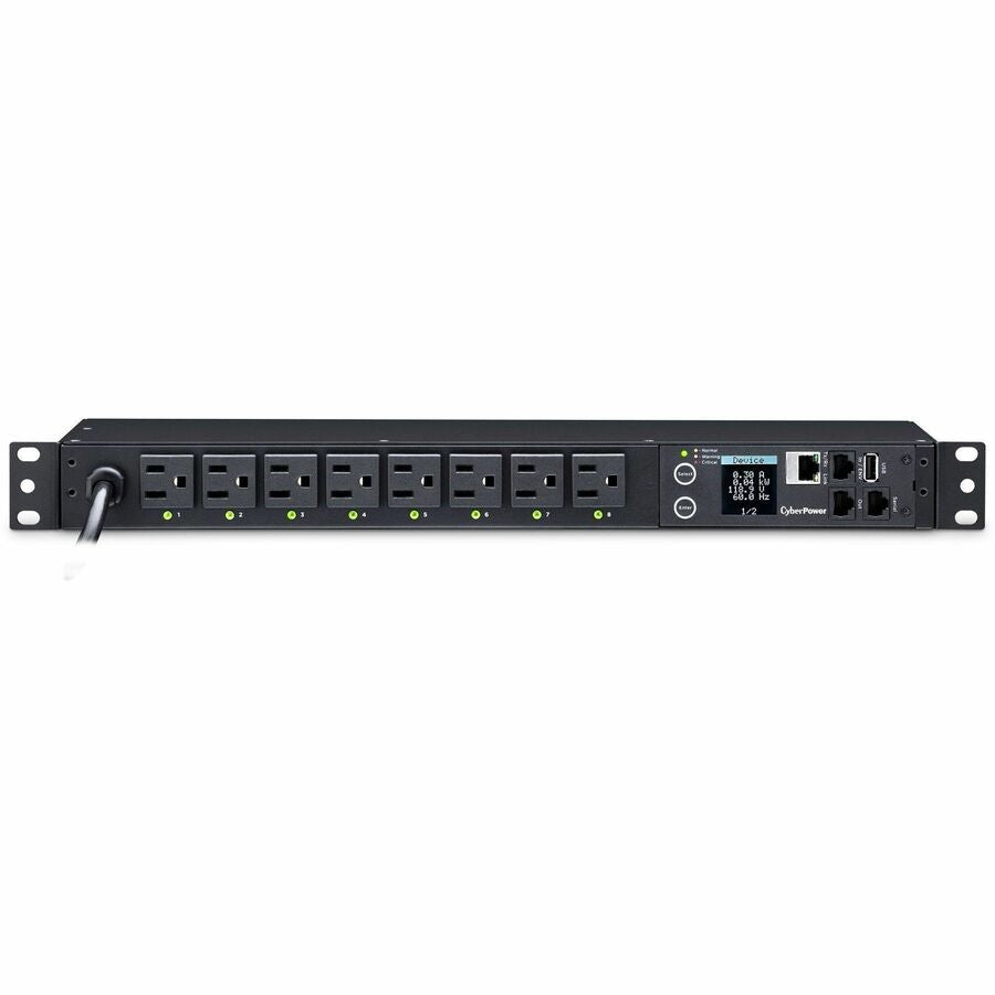 CyberPower PDU81001 100 - 120 VAC 15A Switched Metered-by-Outlet PDU PDU81001