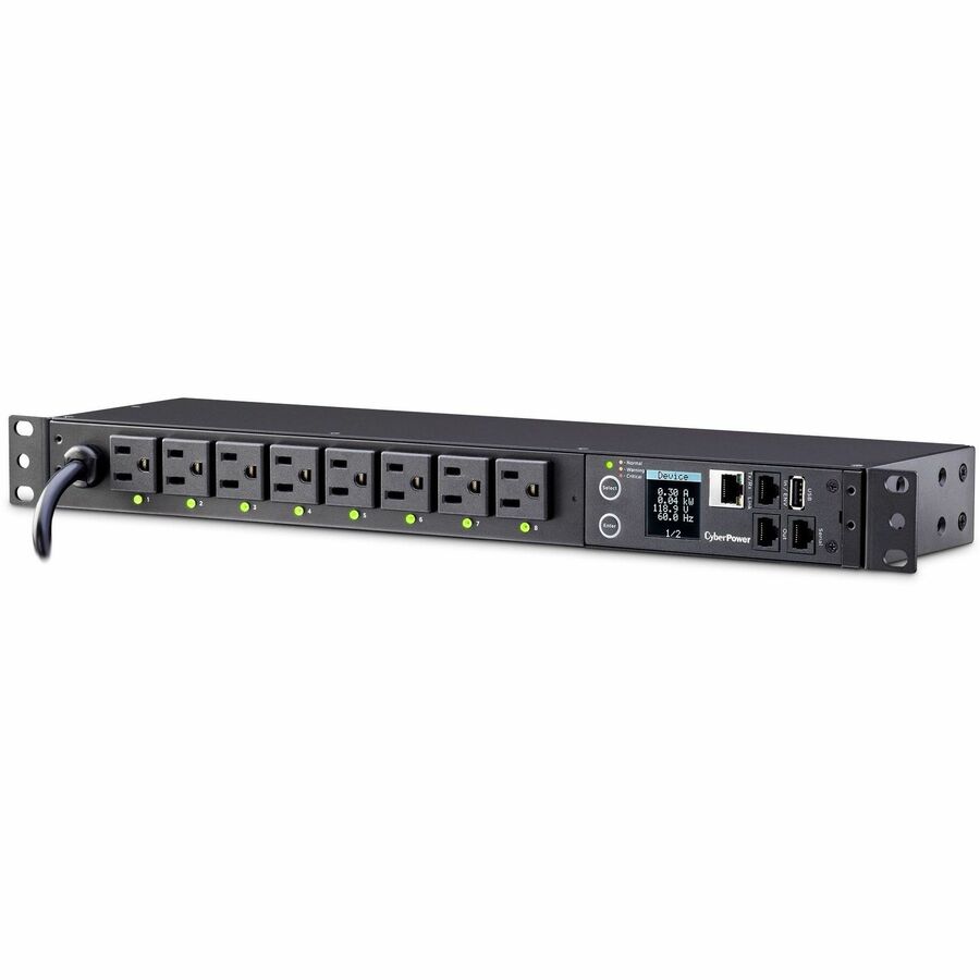 CyberPower PDU81001 100 - 120 VAC 15A Switched Metered-by-Outlet PDU PDU81001