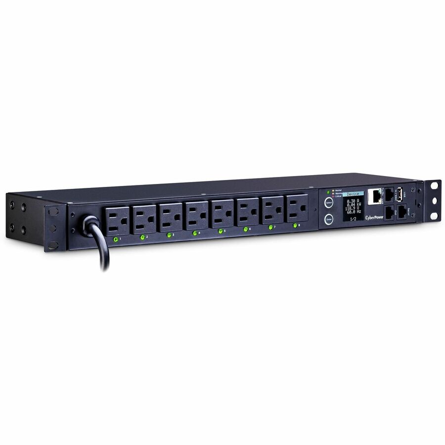 CyberPower PDU81001 100 - 120 VAC 15A Switched Metered-by-Outlet PDU PDU81001