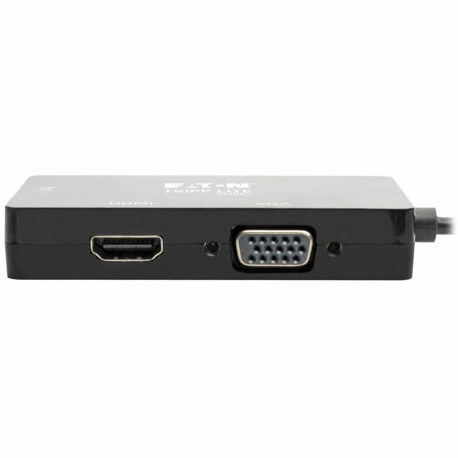 Tripp Lite by Eaton USB-C Multiport Adapter (M/3xF) - 4K HDMI, DVI, VGA, HDCP, Black U444-06N-HDV4KB