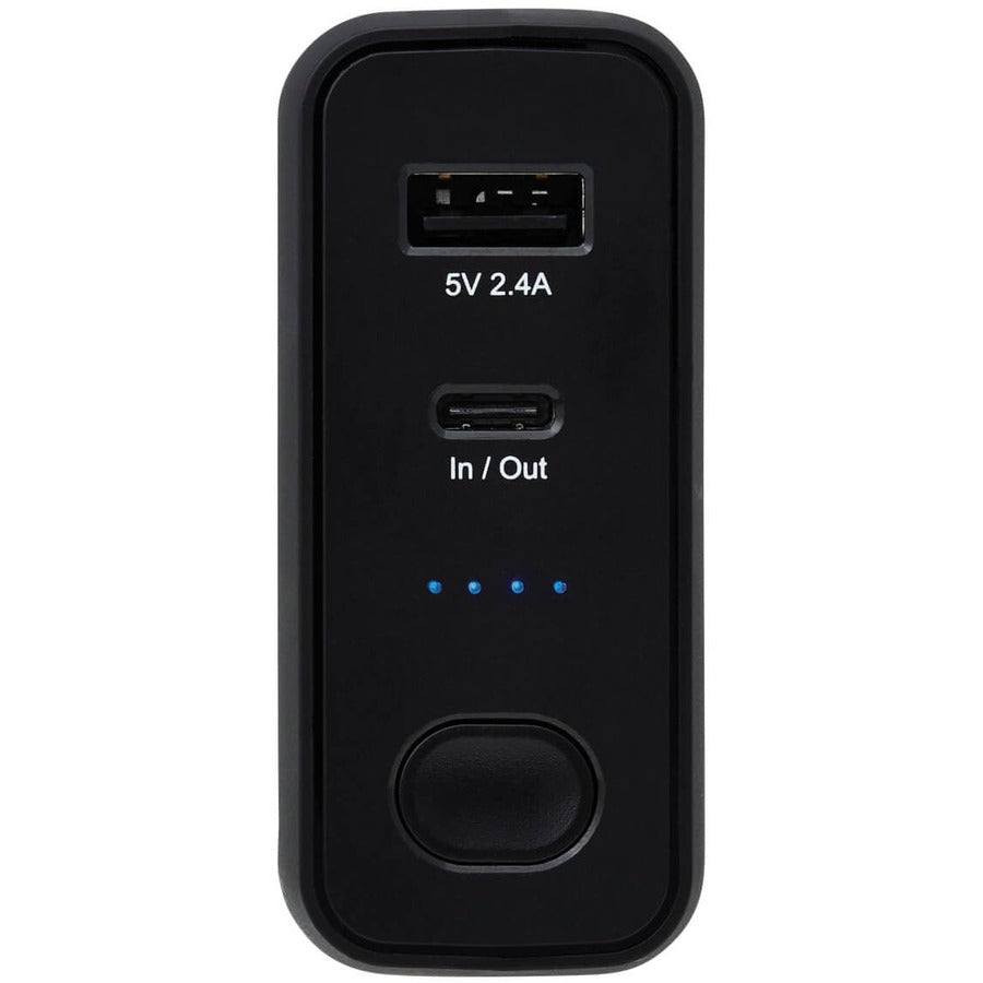 Tripp Lite by Eaton Portable 5000mAh 2-Port Mobile Power Bank and USB Battery Wall Charger Combo - Direct Plug, Black UPBW-05K0-1A1C