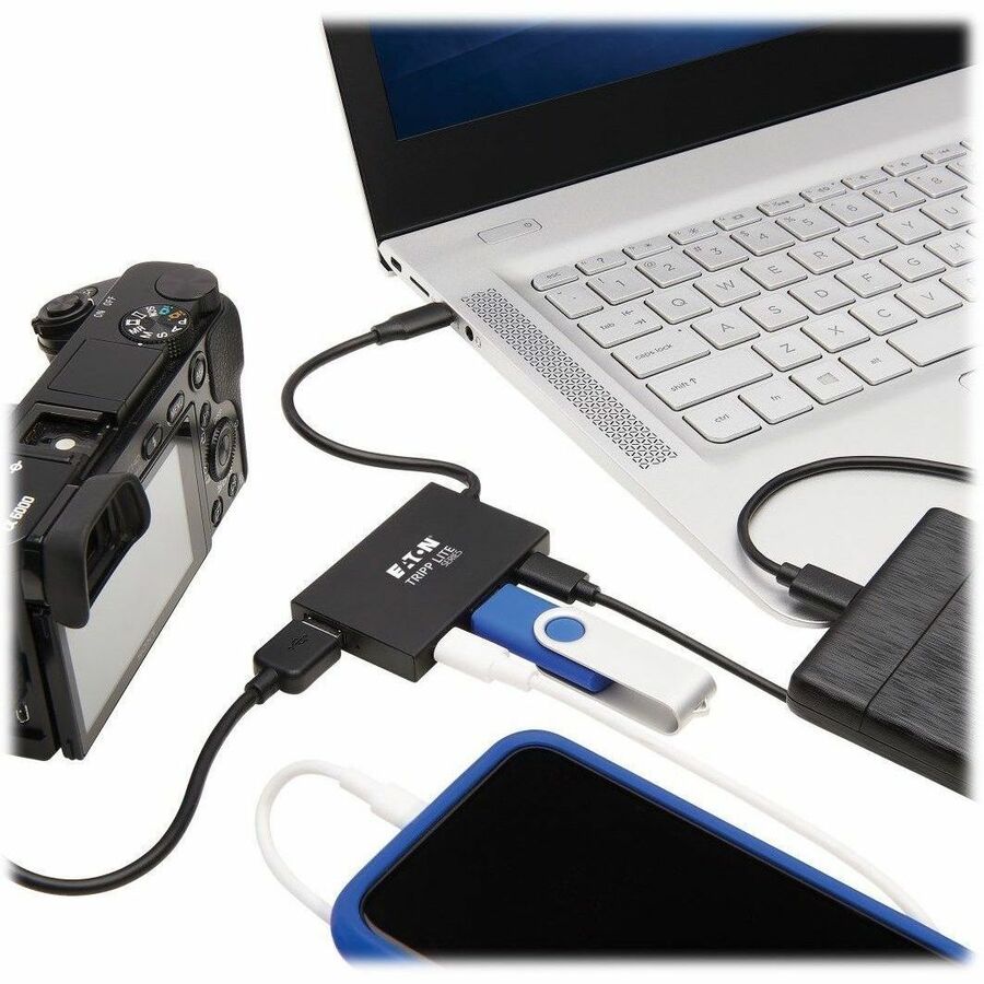 Tripp Lite by Eaton 4-Port USB-C Hub - USB 3.x Gen 2 (10Gbps), 2x USB-A & 2x USB-C Ports, Thunderbolt 3, Aluminum Housing U460-004-2A2C-2