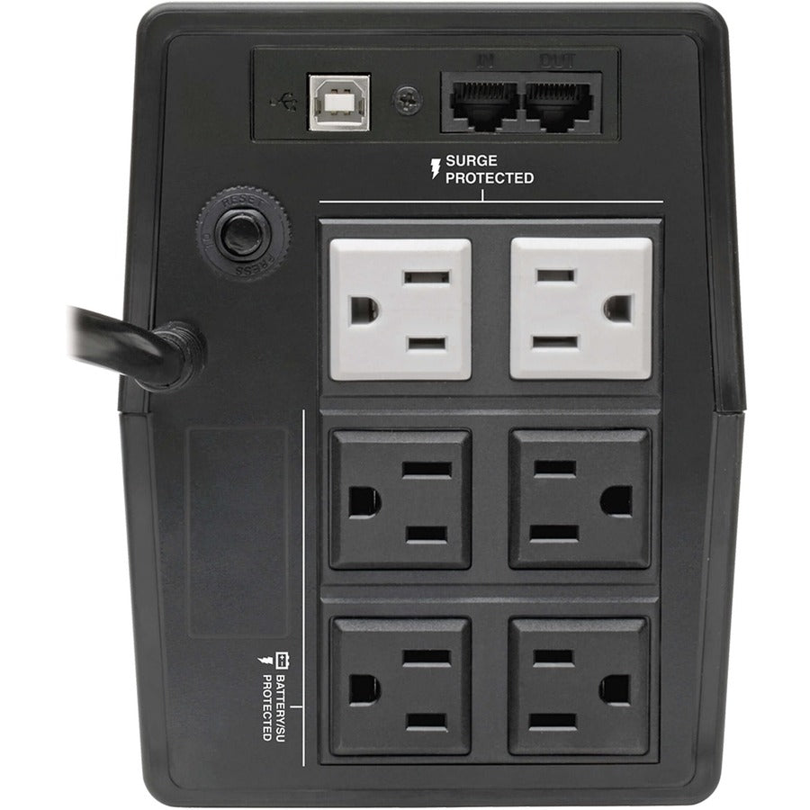 Tripp Lite by Eaton 700VA 350W Line-Interactive UPS with 6 Outlets - AVR, 120V, 50/60 Hz, LCD, USB, Tower - Battery Backup OMNI700LCDT