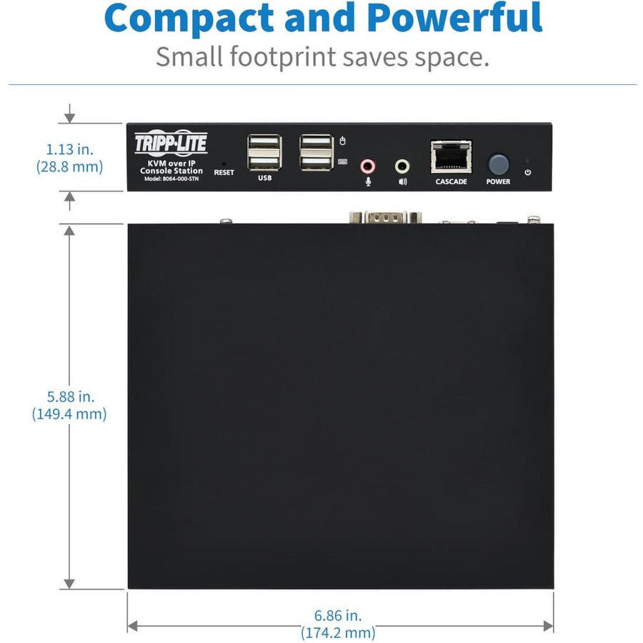 Tripp Lite by Eaton KVM Over IP Remote User Console Station Java Free B064-IPG KVMs B064-000-STN