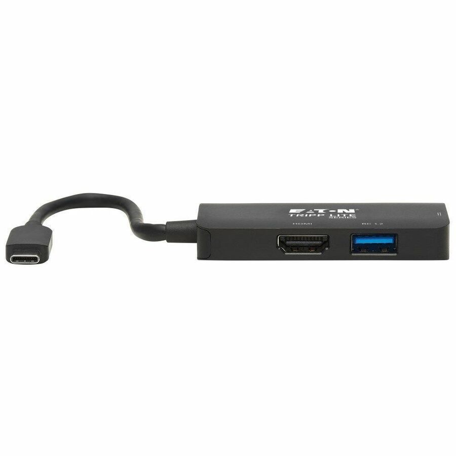 Tripp Lite by Eaton USB-C Multiport Adapter - HDMI 4K 60 Hz, 4:4:4, HDR, USB 3.x (5Gbps) Hub Ports, 100W PD Charging, Black U444-06N-H4UBC2