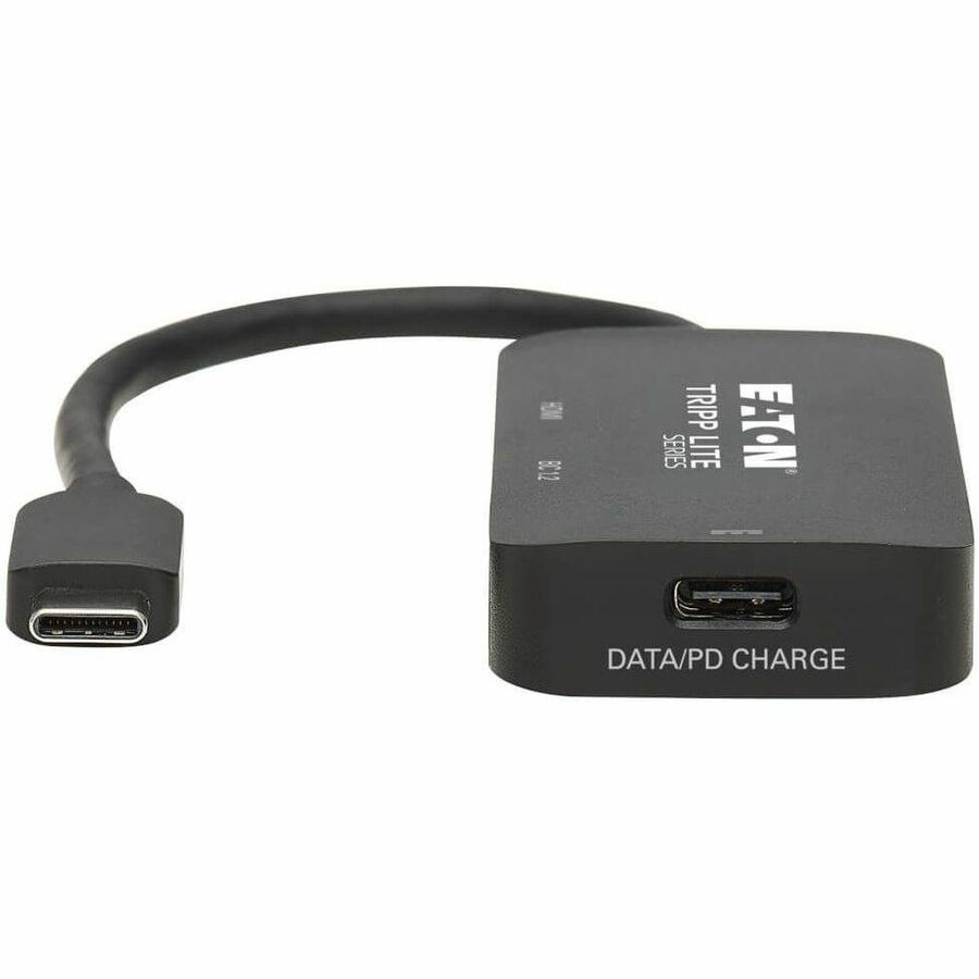 Tripp Lite by Eaton USB-C Multiport Adapter - HDMI 4K 60 Hz, 4:4:4, HDR, USB 3.x (5Gbps) Hub Ports, 100W PD Charging, Black U444-06N-H4UBC2
