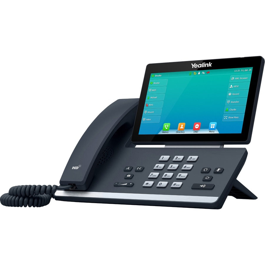 Yealink SIP-T57W IP Phone - Corded - Corded/Cordless - Bluetooth, Wi-Fi - Wall Mountable, Desktop - Classic Gray 1301089