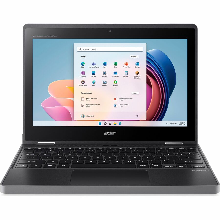 Acer TravelMate Spin B3 B311RN-33 TMB311RN-33-C0JS 11.6" Touchscreen Convertible 2 in 1 Notebook - WXGA - Intel N100 - 4 GB - 128 GB SSD - Black NX.VZ3AA.002