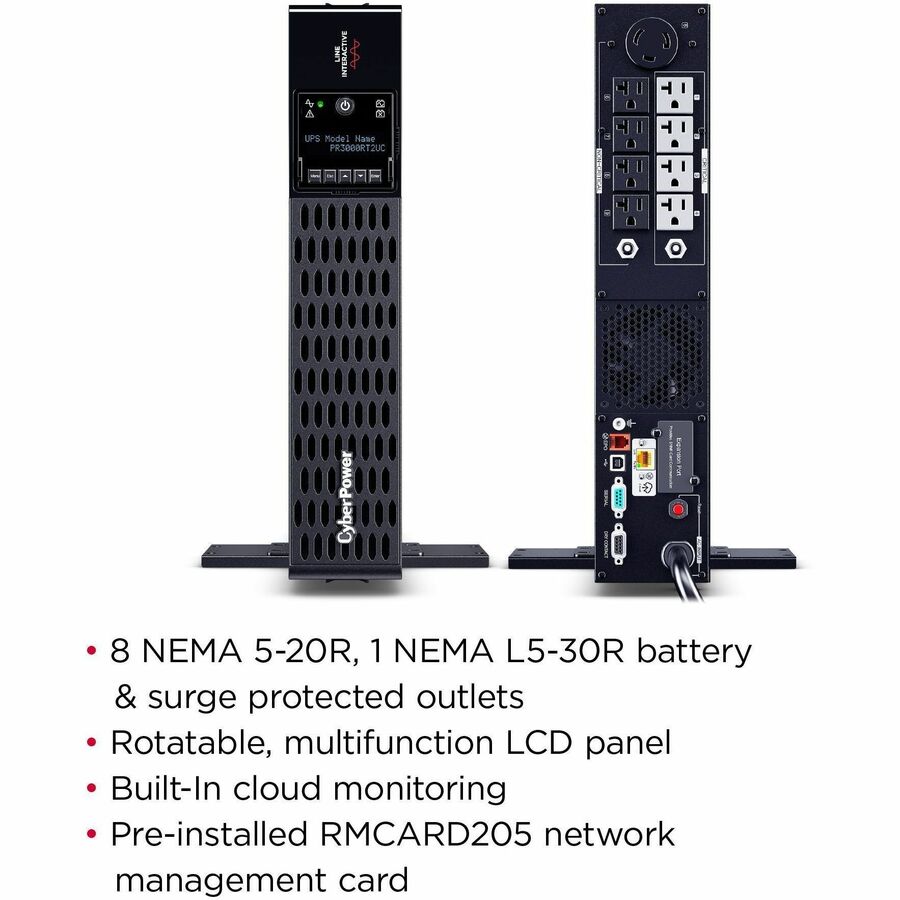 CyberPower PR3000RT2UC New Smart App Sinewave UPS Systems PR3000RT2UC
