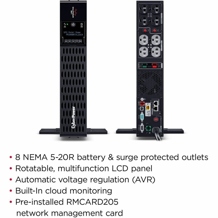CyberPower PR2000RTXL2UCN New Smart App Sinewave UPS Systems PR2000RTXL2UCN