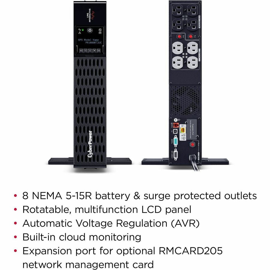 CyberPower PR1000RT2UC New Smart App Sinewave UPS Systems PR1000RT2UC