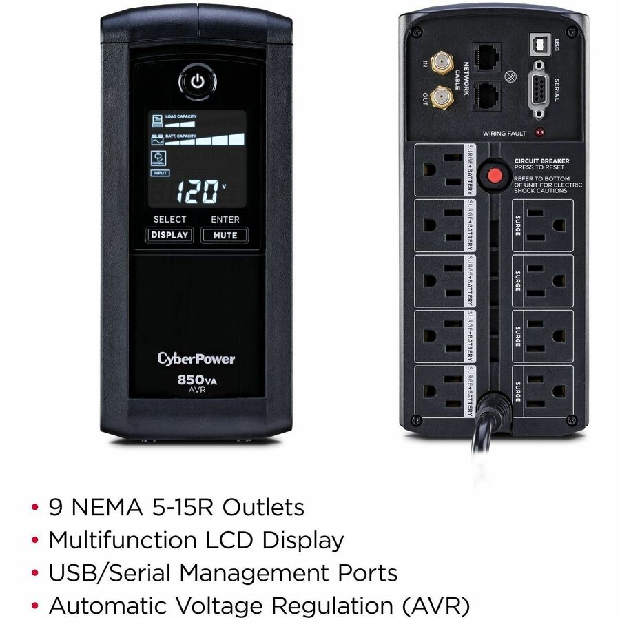 CyberPower CP850AVRLCD Intelligent LCD UPS Systems CP850AVRLCD