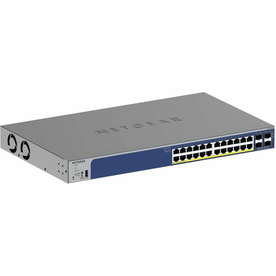 Netgear Gigabit PoE+ Smart Switches with 4 Dedicated 10G SFP+ Ports GS728TXP-300NAS