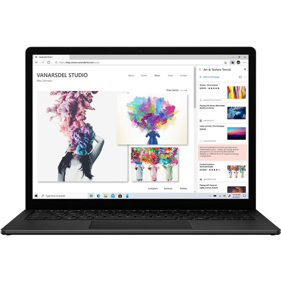 Microsoft Surface Laptop 4 13.5" Touchscreen Notebook - 2256 x 1504 - AMD Ryzen 7 4980U Octa-core (8 Core) - 16 GB Total RAM - 512 GB SSD - Matte Black 7IC-00001