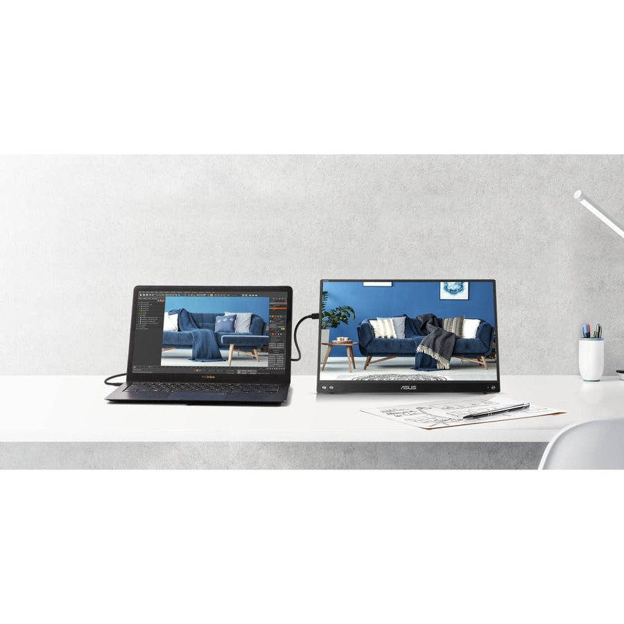 Asus ZenScreen MB16ACV 16" Class LCD Monitor - 16:9 - Silver MB16ACV