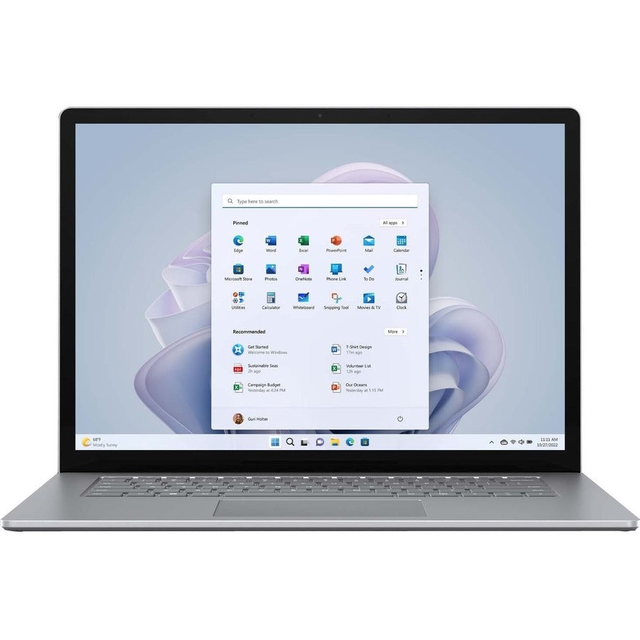 Microsoft Surface Laptop 5 15" Touchscreen Notebook - 2496 x 1664 - Intel Core i7 12th Gen i7-1265U - Intel Evo Platform - 16 GB Total RAM - 256 GB SSD - Platinum RI9-00001