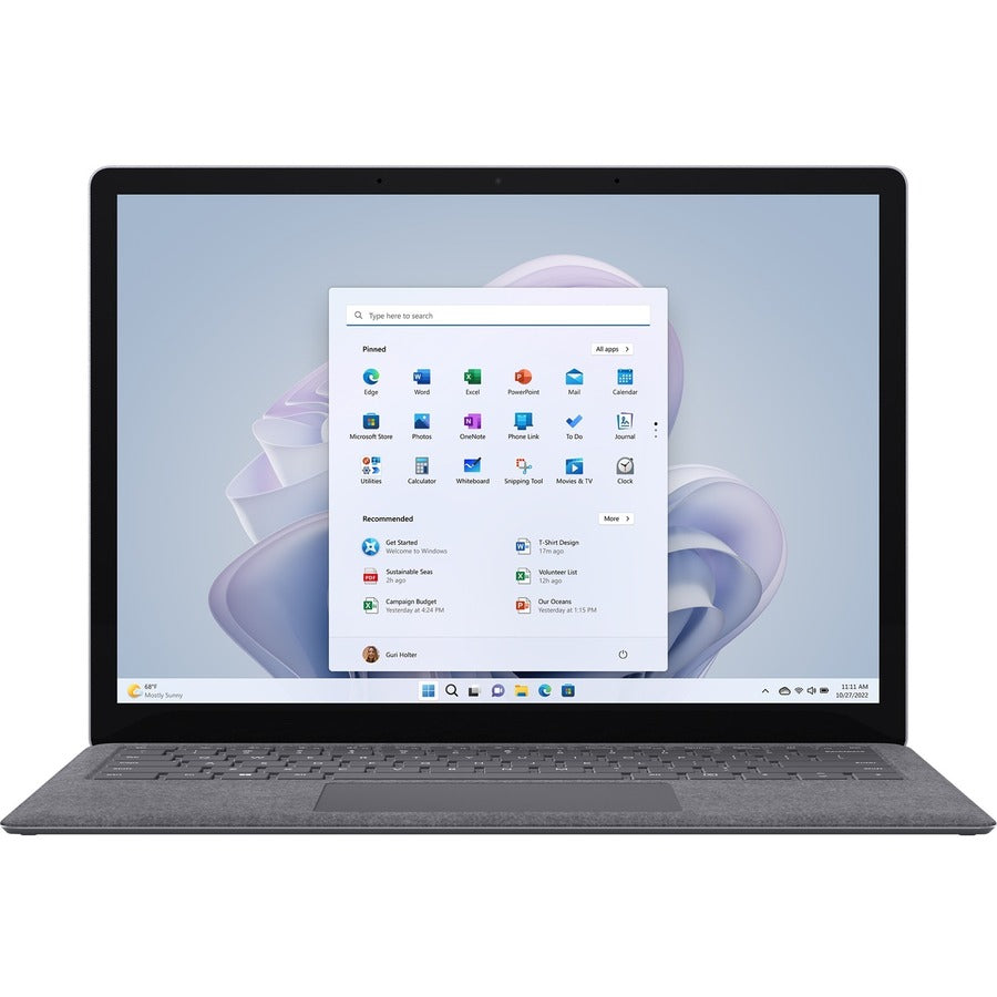 Microsoft Surface Laptop 5 13.5" Touchscreen Notebook - 2256 x 1504 - Intel Core i7 12th Gen i7-1265U 1.80 GHz - Intel Evo Platform - 16 GB Total RAM - 512 GB SSD - Platinum RBI-00001