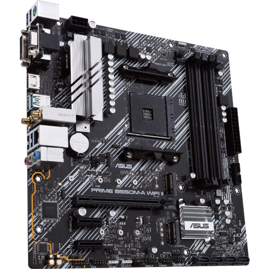 Asus Prime B550M-A WIFI II Desktop Motherboard - AMD B550 Chipset - Socket AM4 - Micro ATX PRIME B550M-A WIFI II