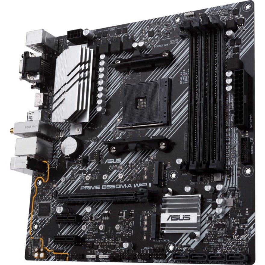 Asus Prime B550M-A WIFI II Desktop Motherboard - AMD B550 Chipset - Socket AM4 - Micro ATX PRIME B550M-A WIFI II