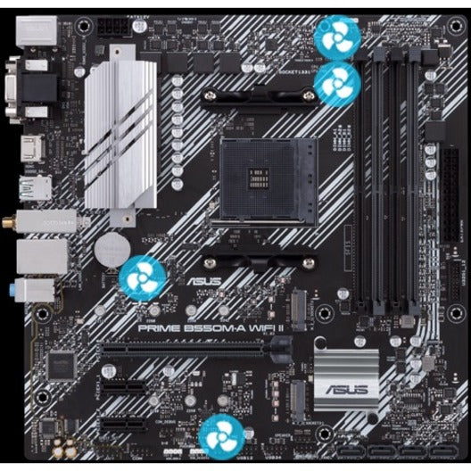 Asus Prime B550M-A WIFI II Desktop Motherboard - AMD B550 Chipset - Socket AM4 - Micro ATX PRIME B550M-A WIFI II