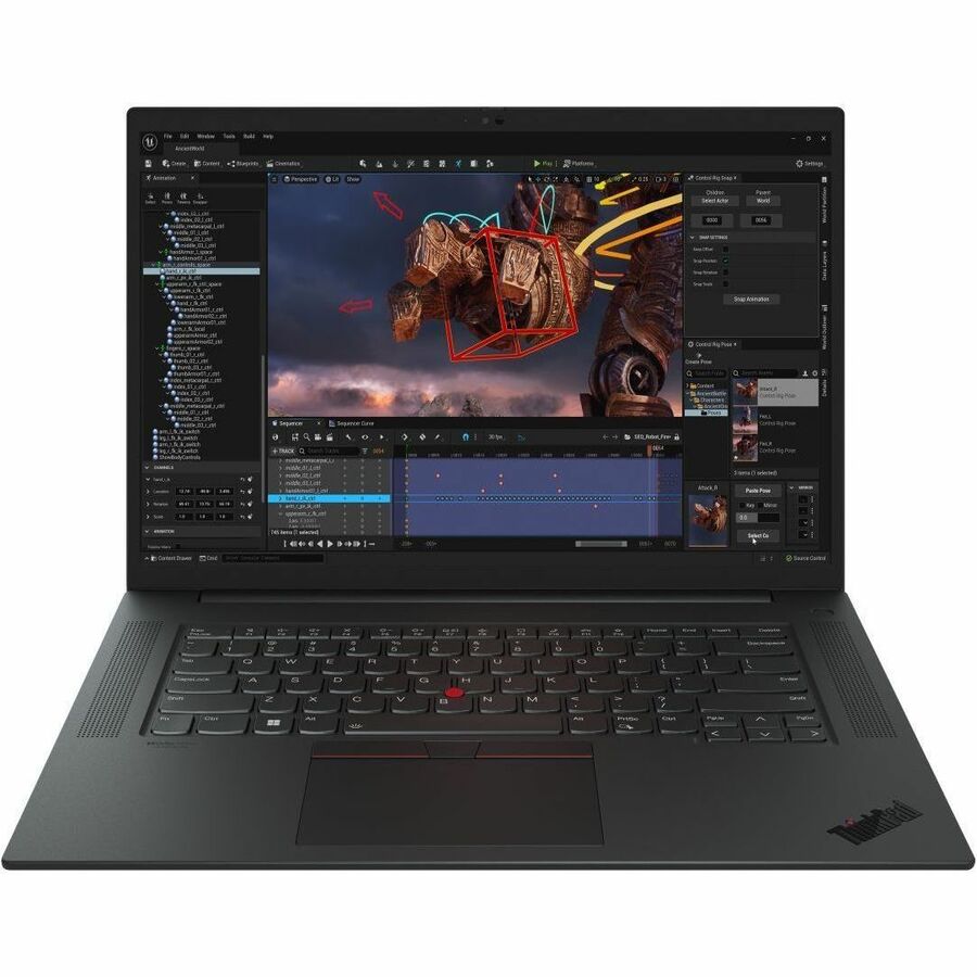 Lenovo ThinkPad P1 Gen 6 21FV001UUS 16" Mobile Workstation - WQXGA - Intel Core i9 13th Gen i9-13900H - vPro Technology - 32 GB - 1 TB SSD - English Keyboard - Black Paint 21FV001UUS