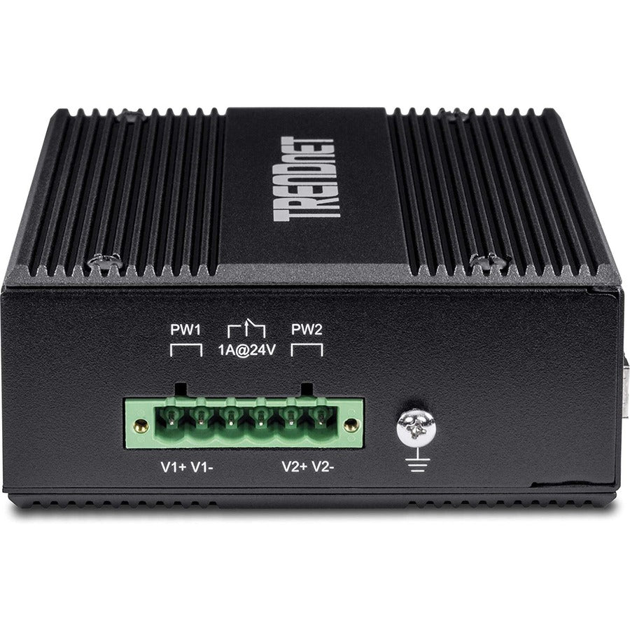 TRENDnet 6-Port Hardened Industrial Gigabit 10/100/1000 Mbps Ultra PoE DIN-Rail Switch; UPoE; IP30; DIN-Rail & Wall Mounts Included; Lifetime Protection; TI-UPG62 TI-UPG62