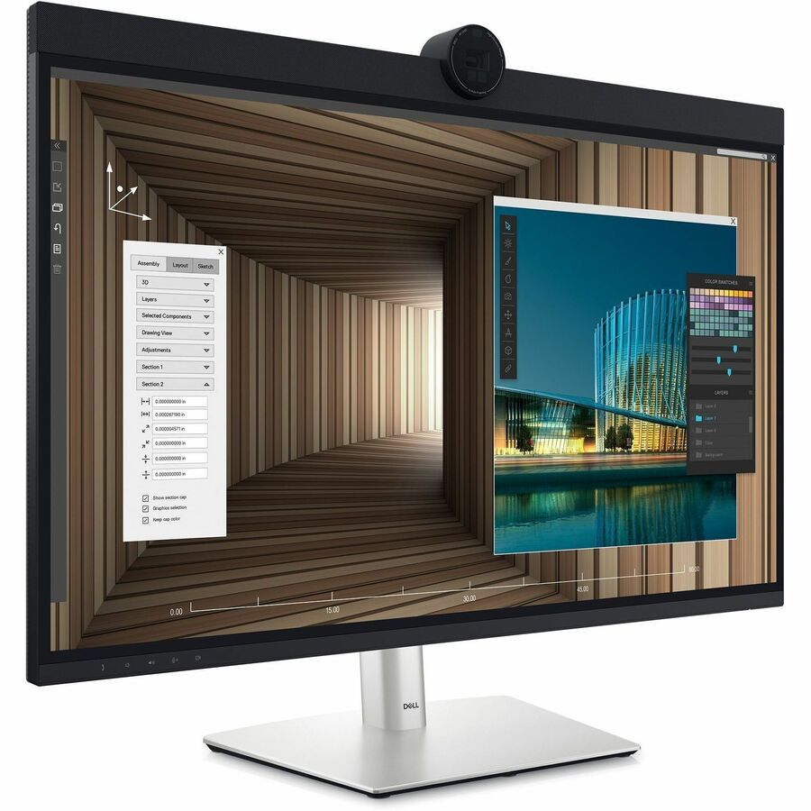 Dell UltraSharp U3224KB 32" Class Webcam 6K LED Monitor - 16:9 - Black, Silver DELL-U3224KB