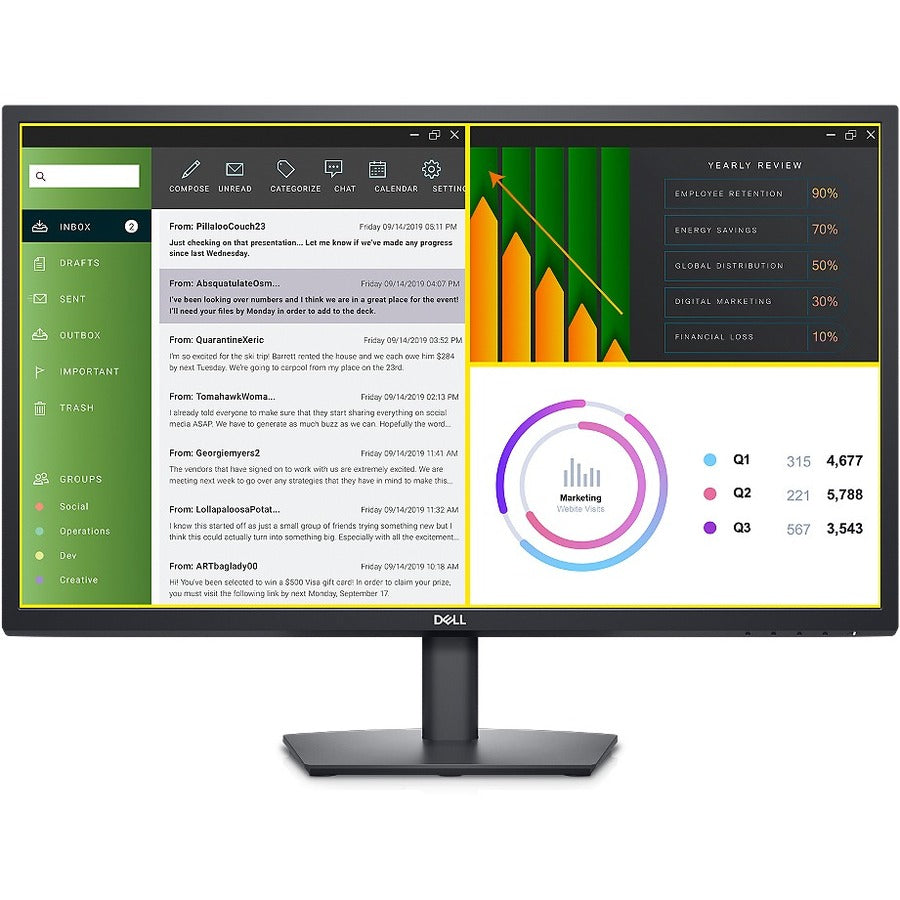 Dell E2723H 27" Class Full HD LCD Monitor - 16:9 - Black DELL-E2723H