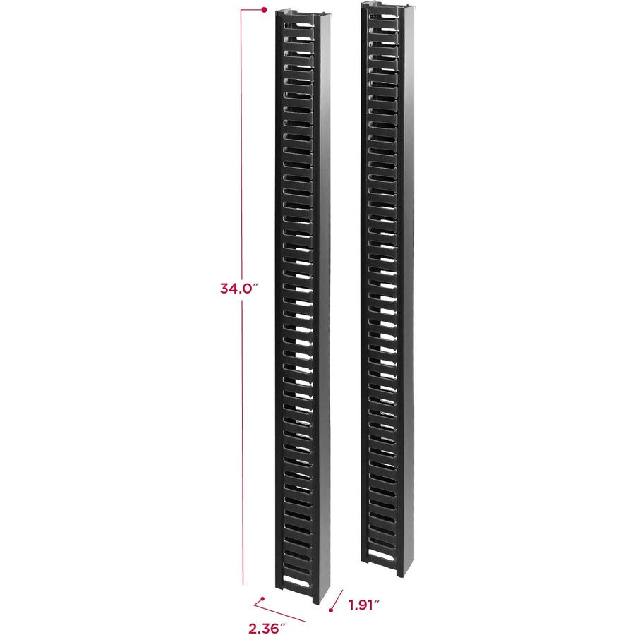 CyberPower Vertical Finger Duct Cable Manager with Snap on Cover CRA30001