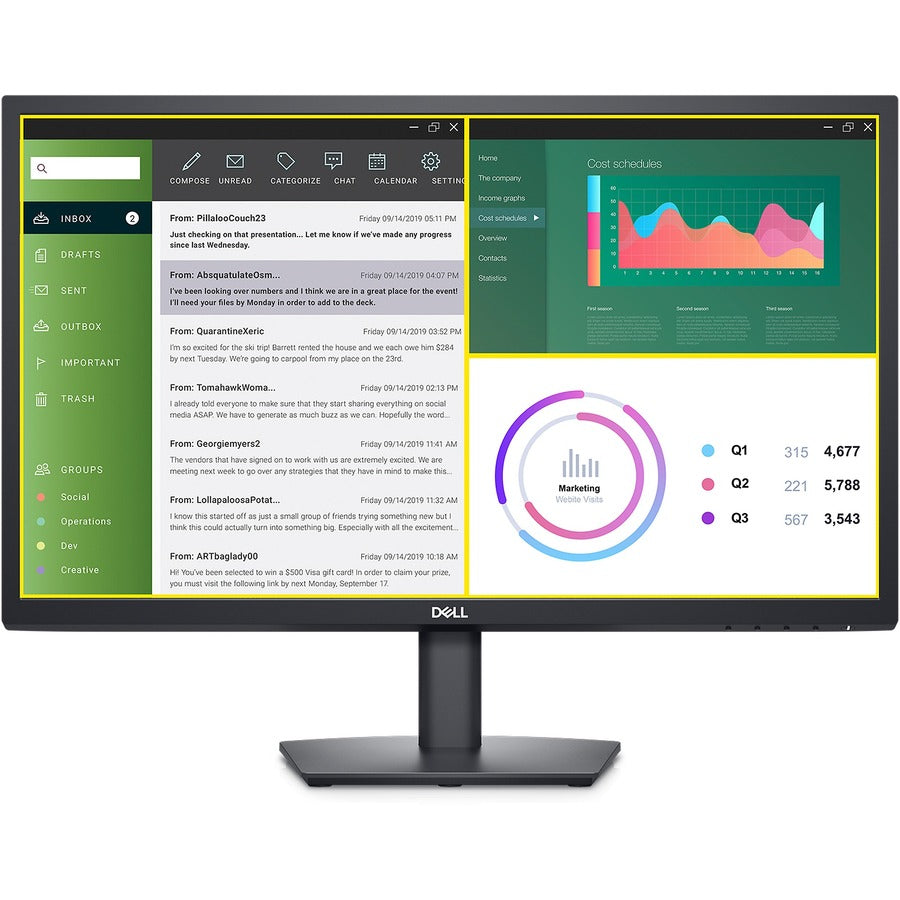 Dell E2423H 24" Class Full HD LCD Monitor - 16:9 - Black DELL-E2423H