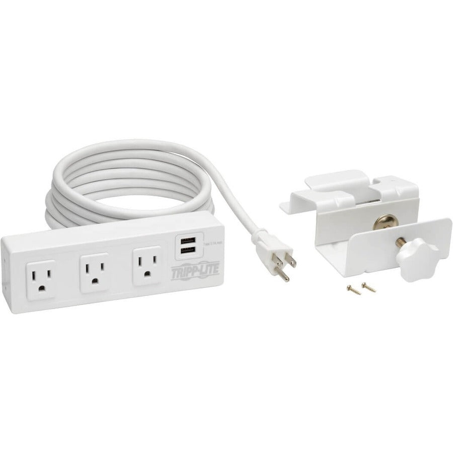 Tripp Lite by Eaton Protect It! TLP310USBCW 3-Outlet Surge Suppressor/Protector TLP310USBCW