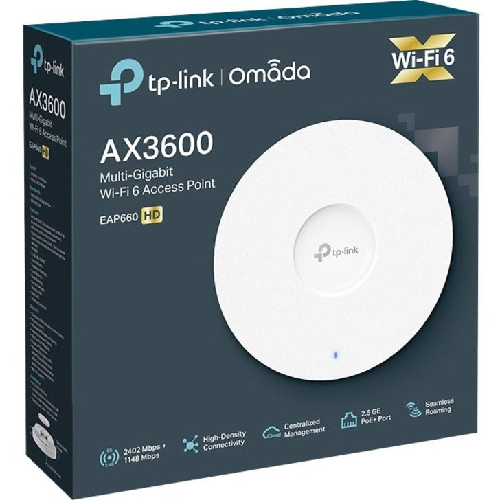 TP-Link EAP660 HD Dual Band 802.11ax 3.52 Gbit/s Wireless Access Point - Indoor EAP660 HD