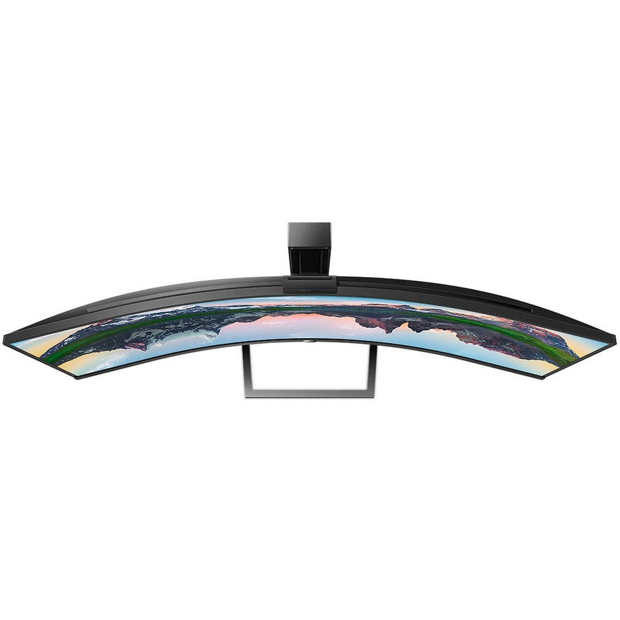 Philips Brilliance 499P9H 49" Class Webcam Dual Quad HD (DQHD) Curved Screen LCD Monitor - 32:9 - Textured Black 499P9H