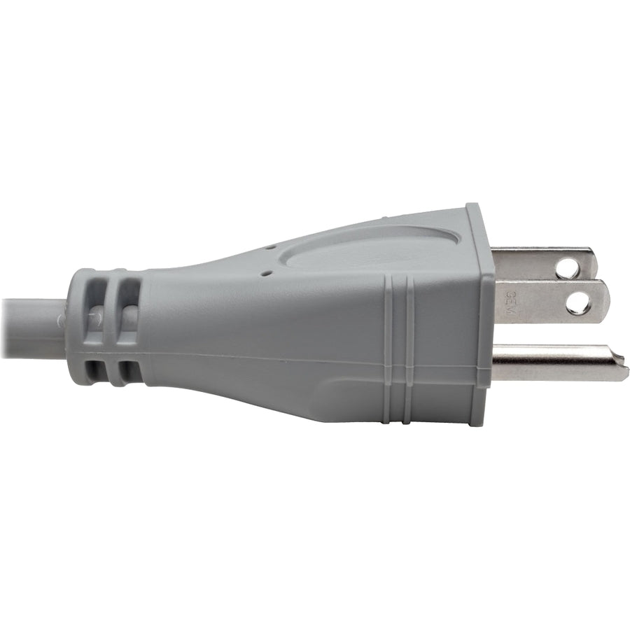 Eaton Tripp Lite Series Hospital-Grade Extension Cord, NEMA 5-15P to NEMA 5-15R - Green Dot, 15A, 125V, 14 AWG, 6 ft. (1.83 m), Gray P024-006-GY-HG