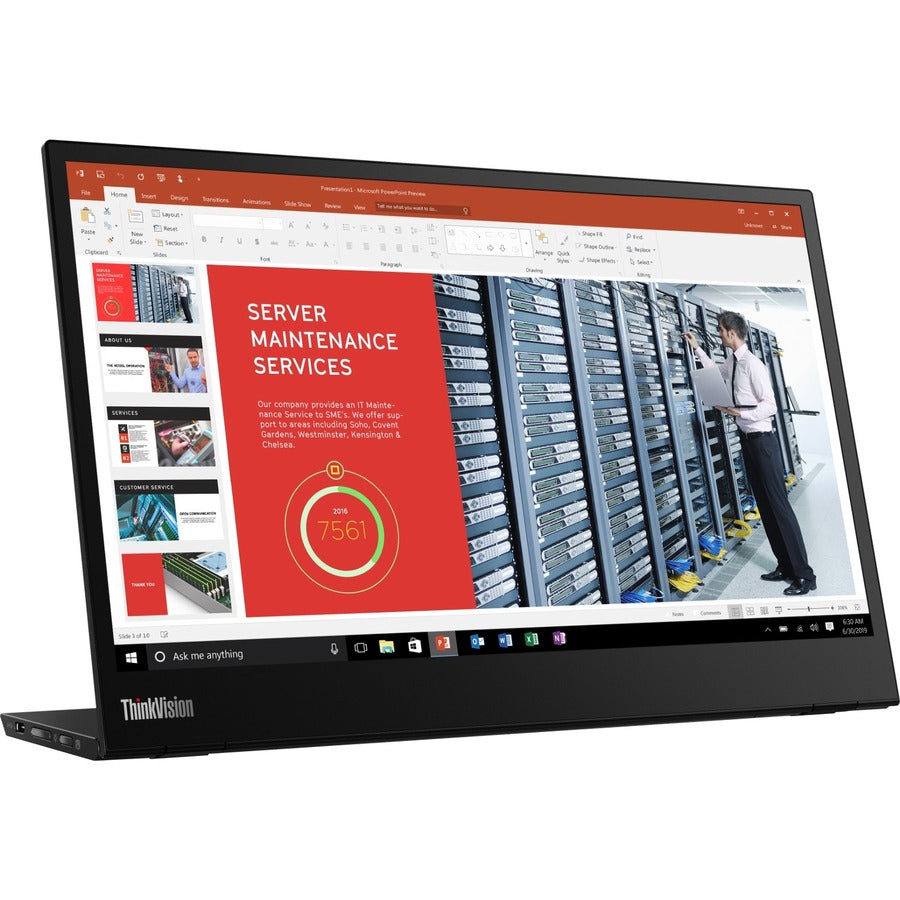Lenovo ThinkVision M14 14" Class Full HD LCD Monitor - 16:9 - Raven Black 61DDUAR6US