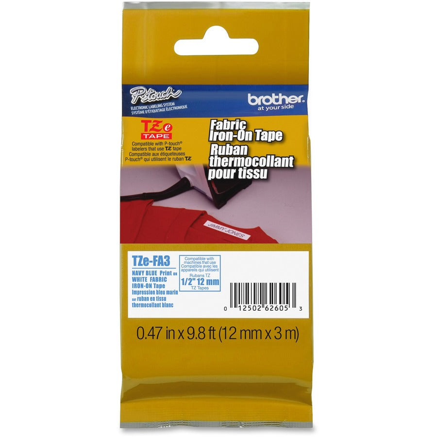 Brother TZeFA3 Ptouch Iron-On Tape TZEFA3