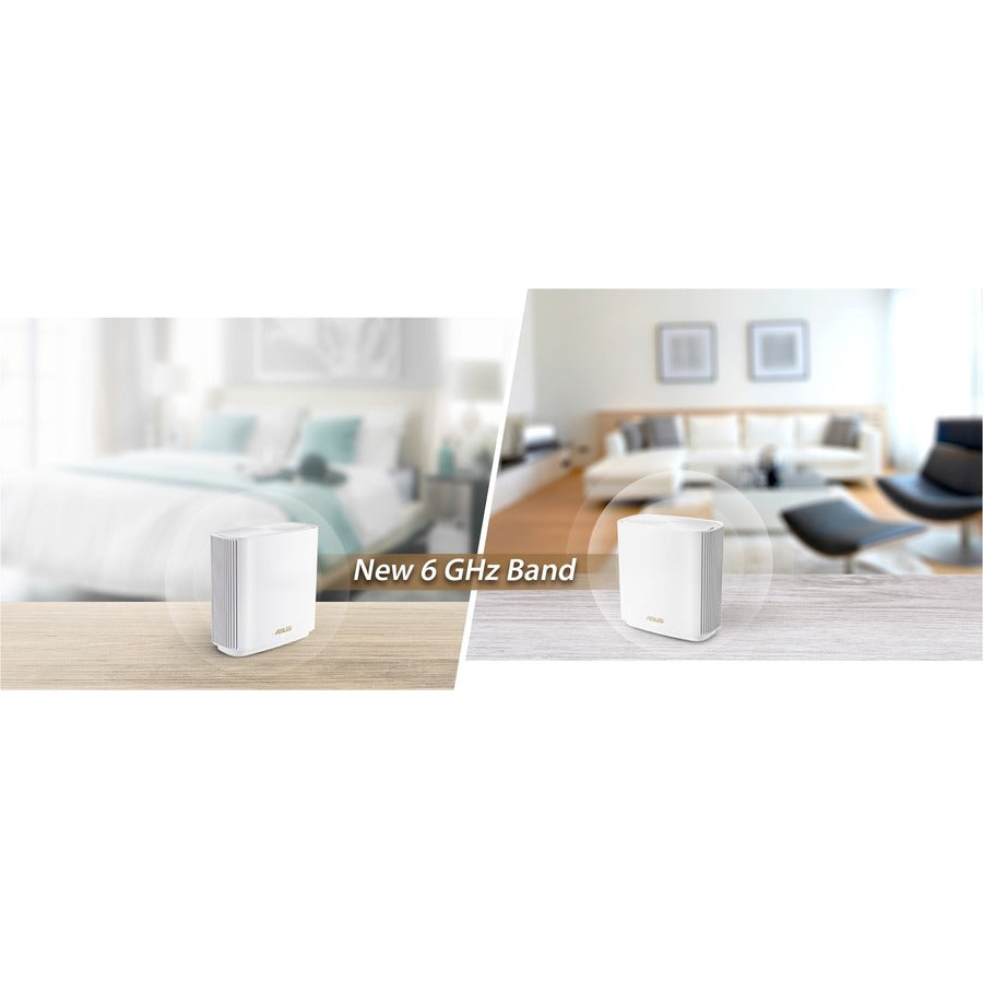 Asus ZenWiFi ET8 ET8 (W-2-PK) Wi-Fi 6 IEEE 802.11ax  Wireless Router ET8 (W-2-PK)