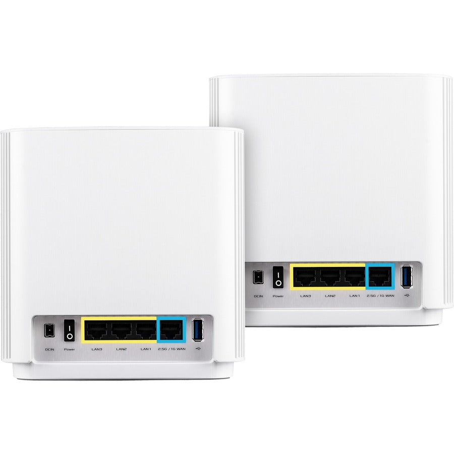 Asus ZenWiFi ET8 ET8 (W-2-PK) Wi-Fi 6 IEEE 802.11ax  Wireless Router ET8 (W-2-PK)
