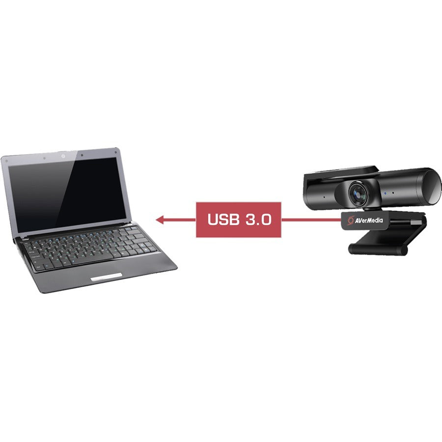 AVerMedia Live Streamer PW513 Webcam - 8 Megapixel - 60 fps - USB 3.0 - TAA Compliant PW513