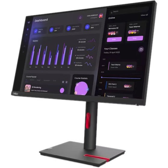 Lenovo ThinkVision T24i-30 24" Class Full HD LCD Monitor - 16:9 - Raven Black 63CFMAT1US