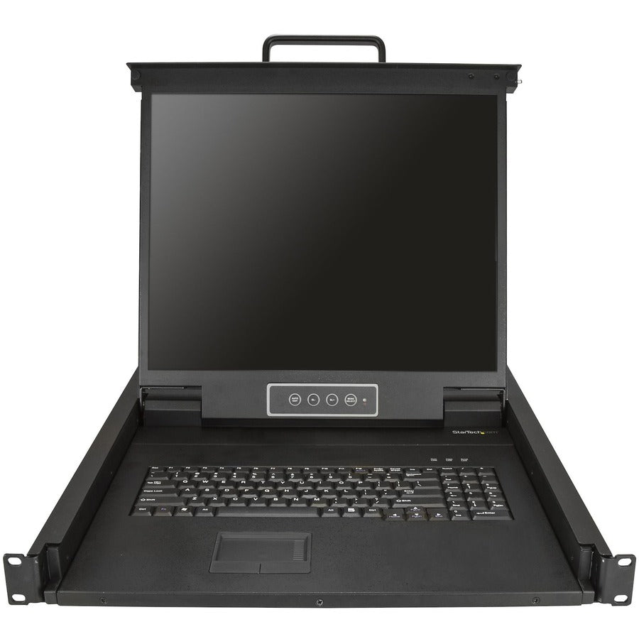 StarTech.com Rackmount KVM Console - 1U 19" LCD Monitor Single Port VGA KVM Server Rack Drawer includes Cables & Hardware - USB Support RKCONS1901