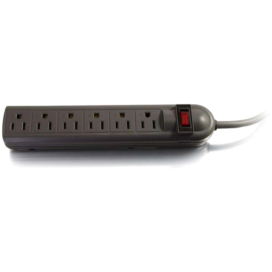 C2G 6-Outlet Power Strip with Surge Suppressor 29300