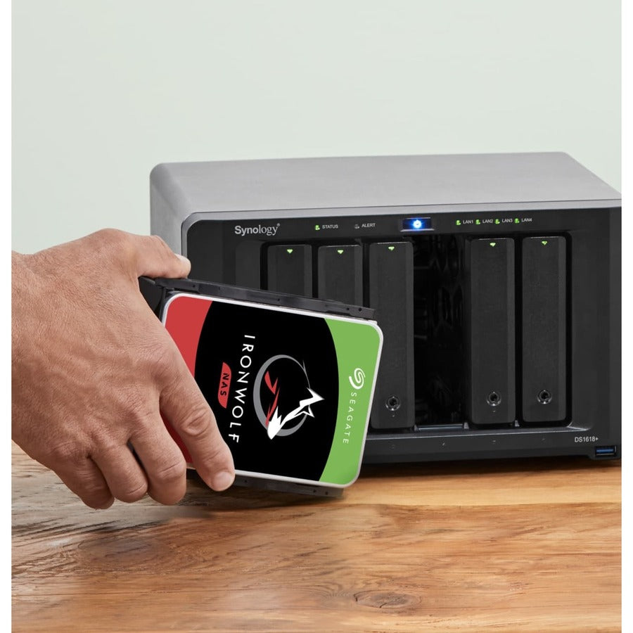 Seagate IronWolf ST10000VN000 10 TB Hard Drive - 3.5" Internal - SATA (SATA/600) - Conventional Magnetic Recording (CMR) Method ST10000VN000