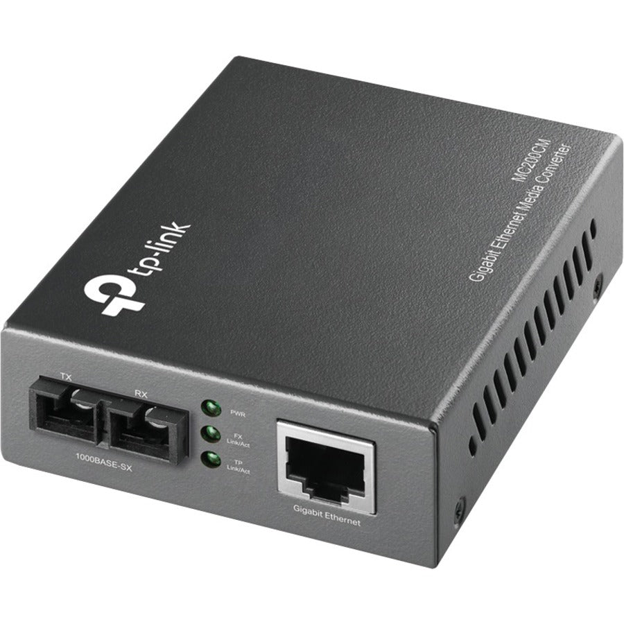 TP-LINK MC200CM - Gigabit SFP to RJ45 Fiber Media Converter - Black MC200CM